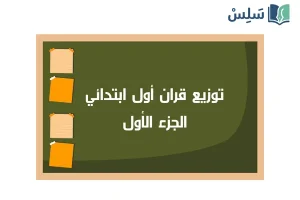 صورة رمزية ل:توزيع قران أول ابتدائي الجزء الأول 1447