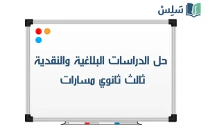 صورة رمزية ل:حل كتاب الدراسات البلاغية والنقدية ثالث ثانوي مسارات 1447