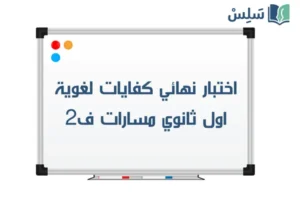 اختبار نهائي كفايات لغوية اول ثانوي مسارات الفصل الثاني 1447